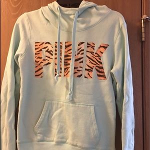 Pink teal cheetah hoodie